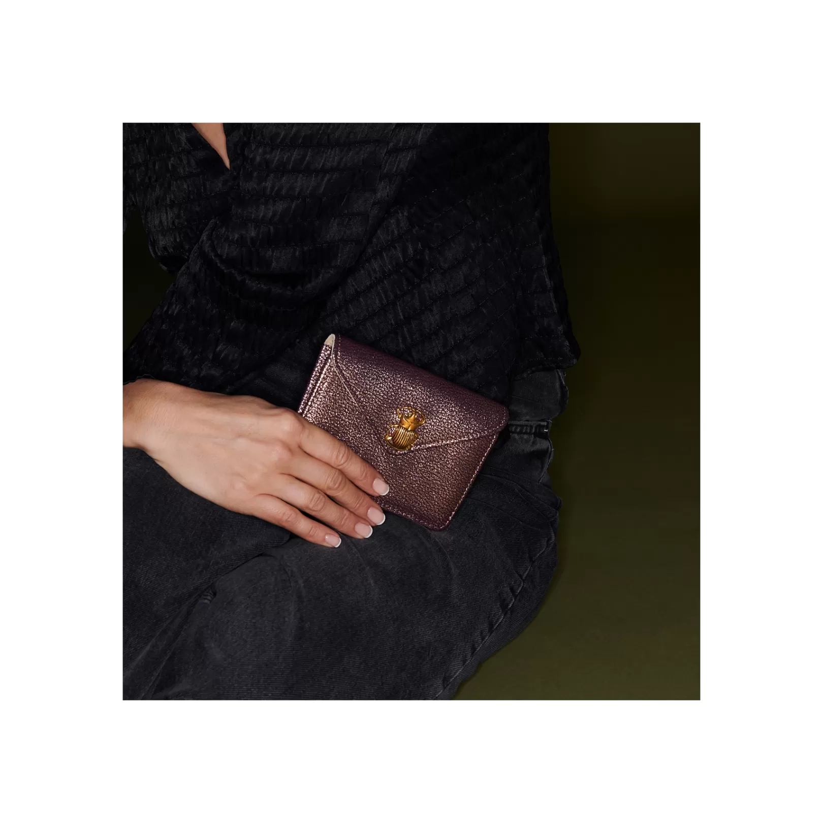 Claris Virot Bags-Alex Wallet Do Copper Leather