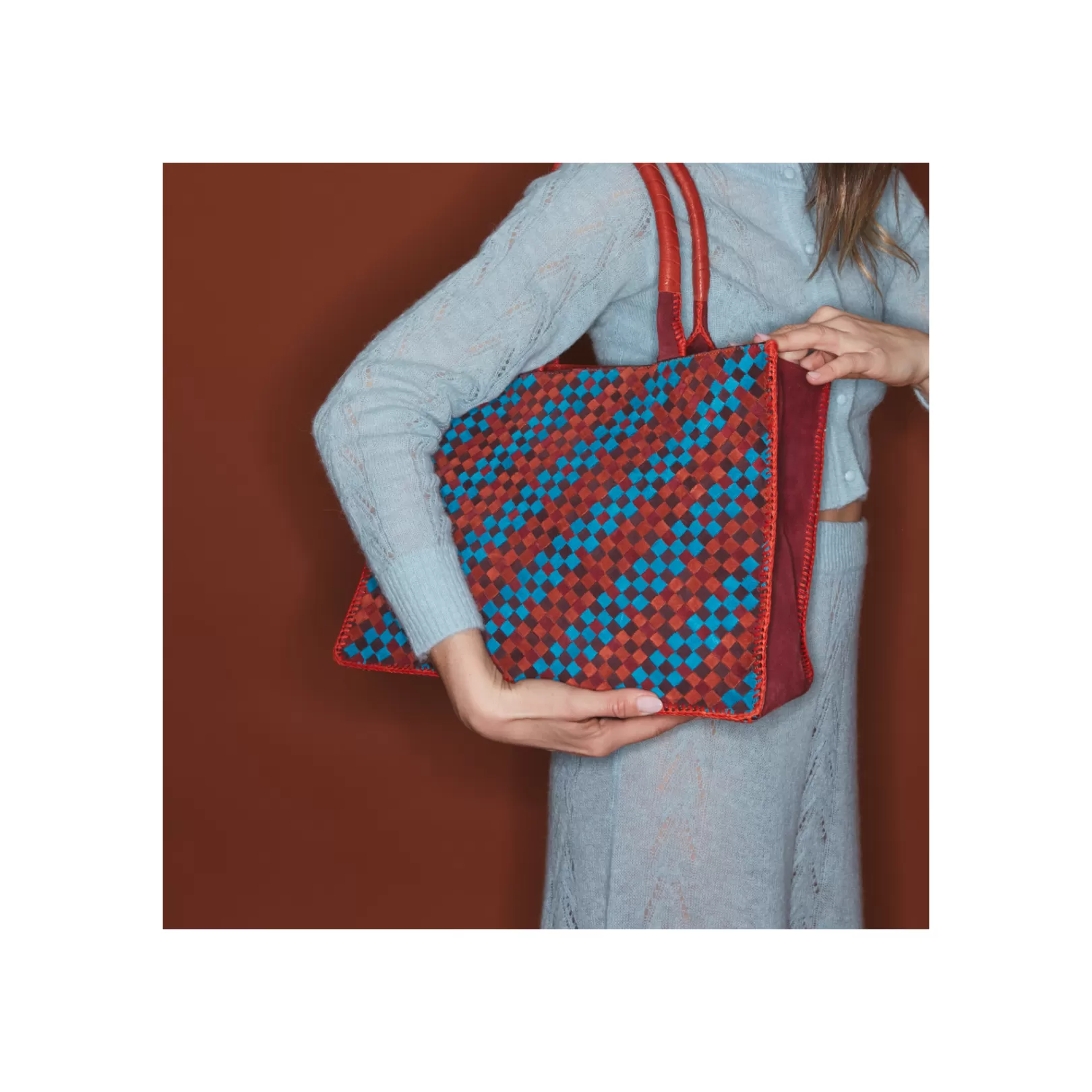 Claris Virot Bags-Archi Bag Braided Tricolor Leathers