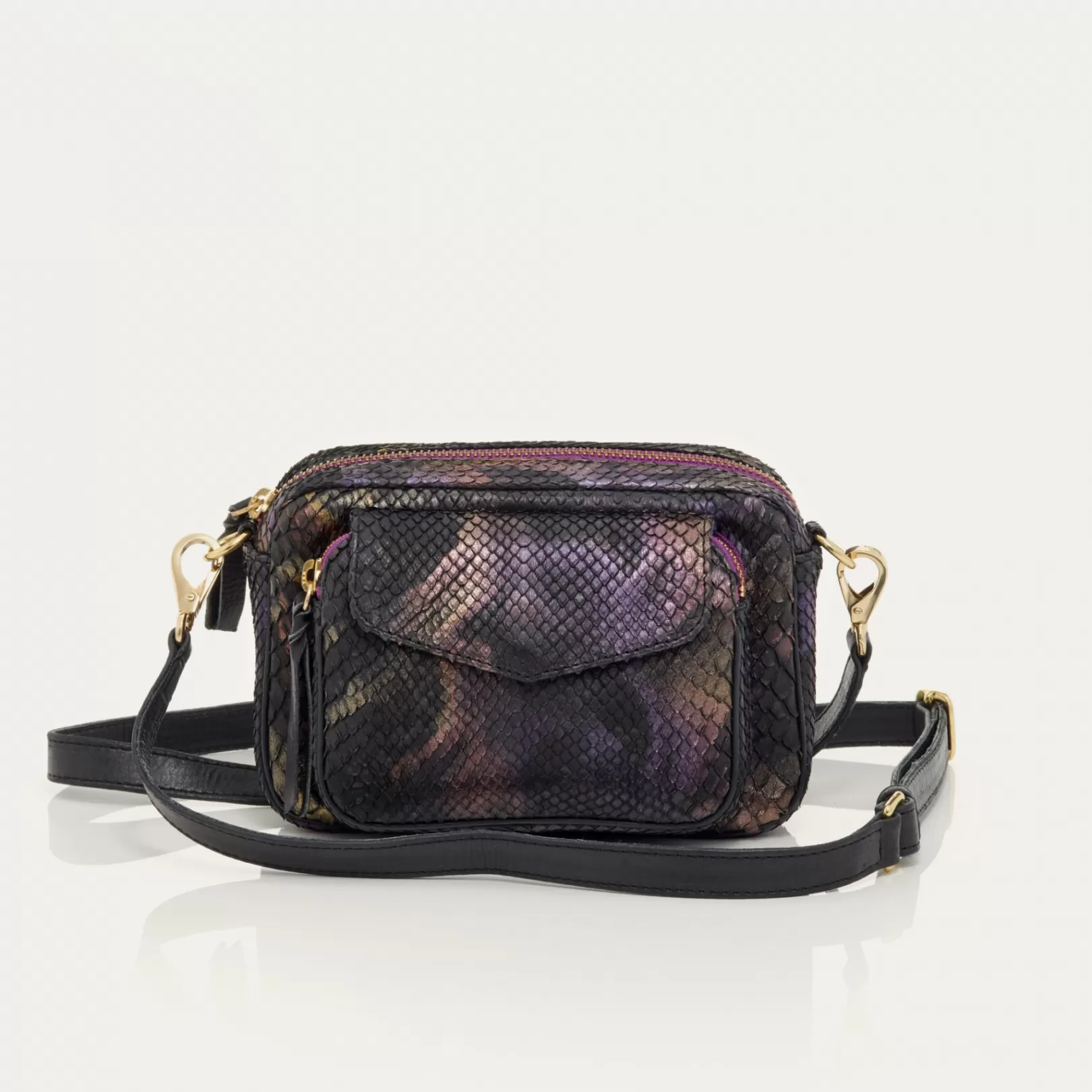 Claris Virot Bags-Baby Charly Bag Carbon Python