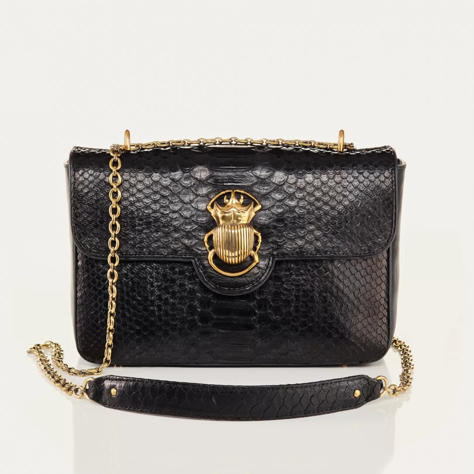 Claris Virot Bags-Big Ava Bag Black Python