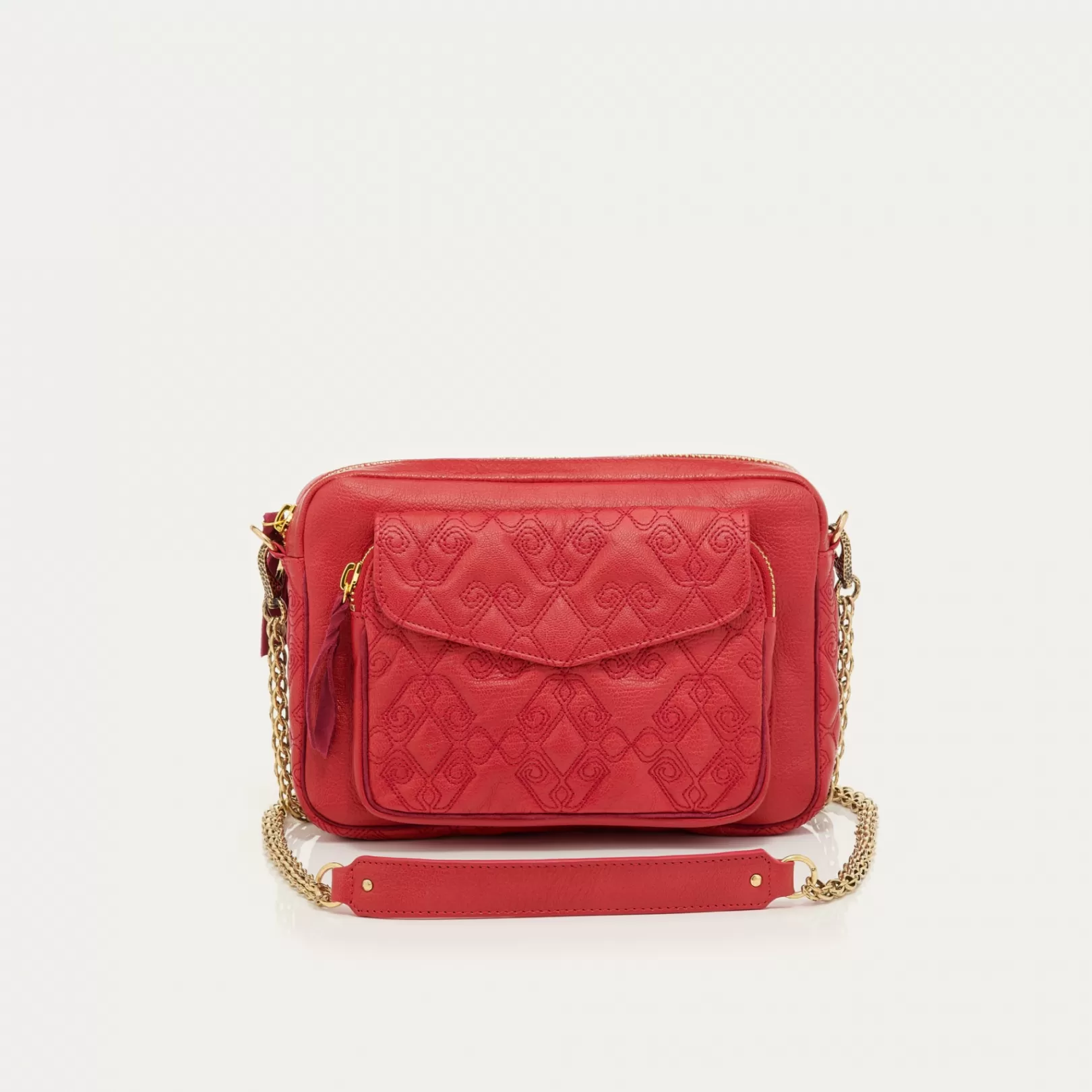 Claris Virot Bags-Big Charly Bag Vermilion Leather