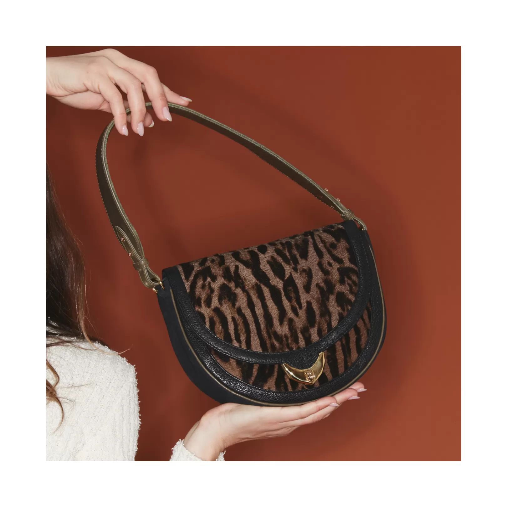 Claris Virot Bags-Big Victoria Bag Ocelot Leather