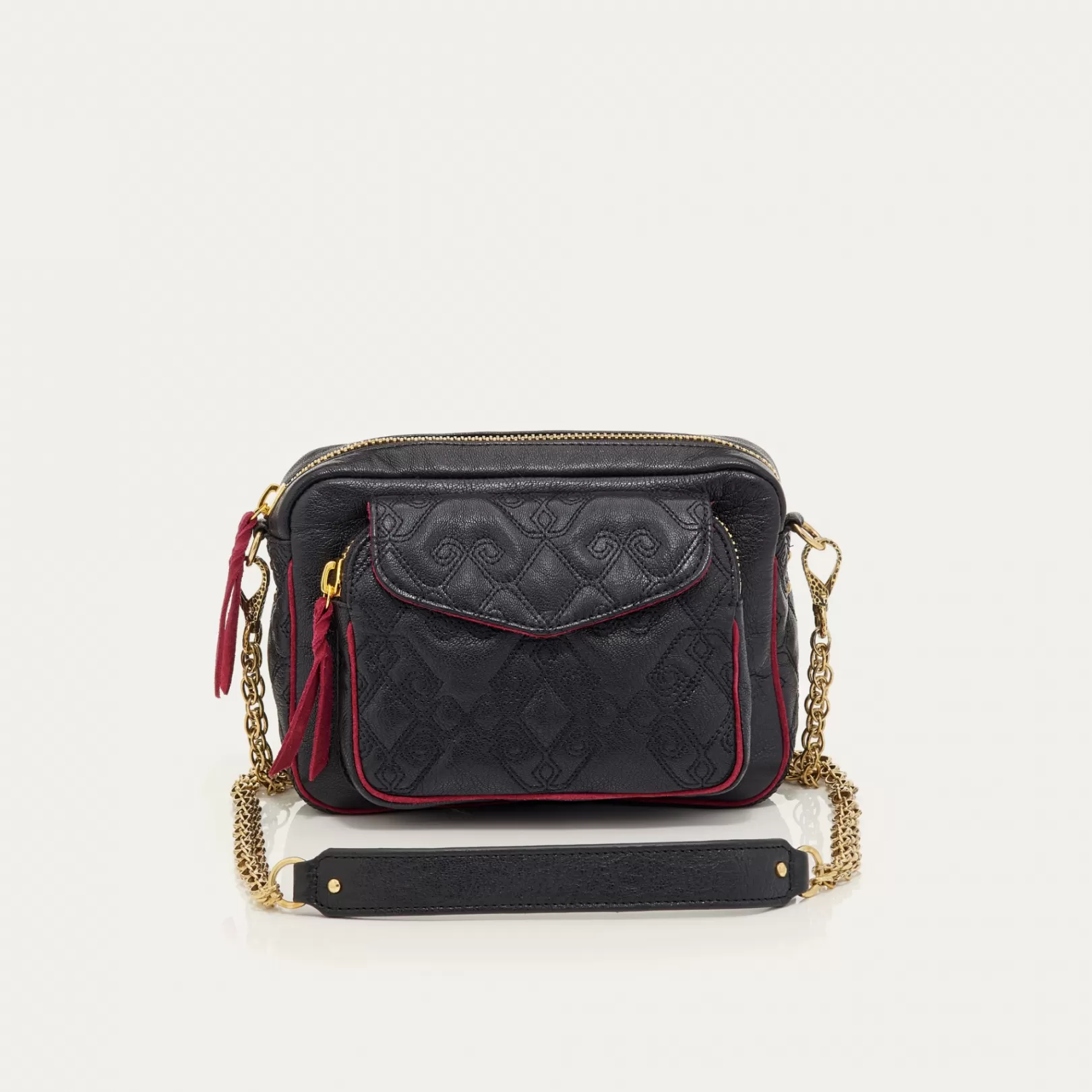 Claris Virot Bags-Charly Bag Liquorice Leather