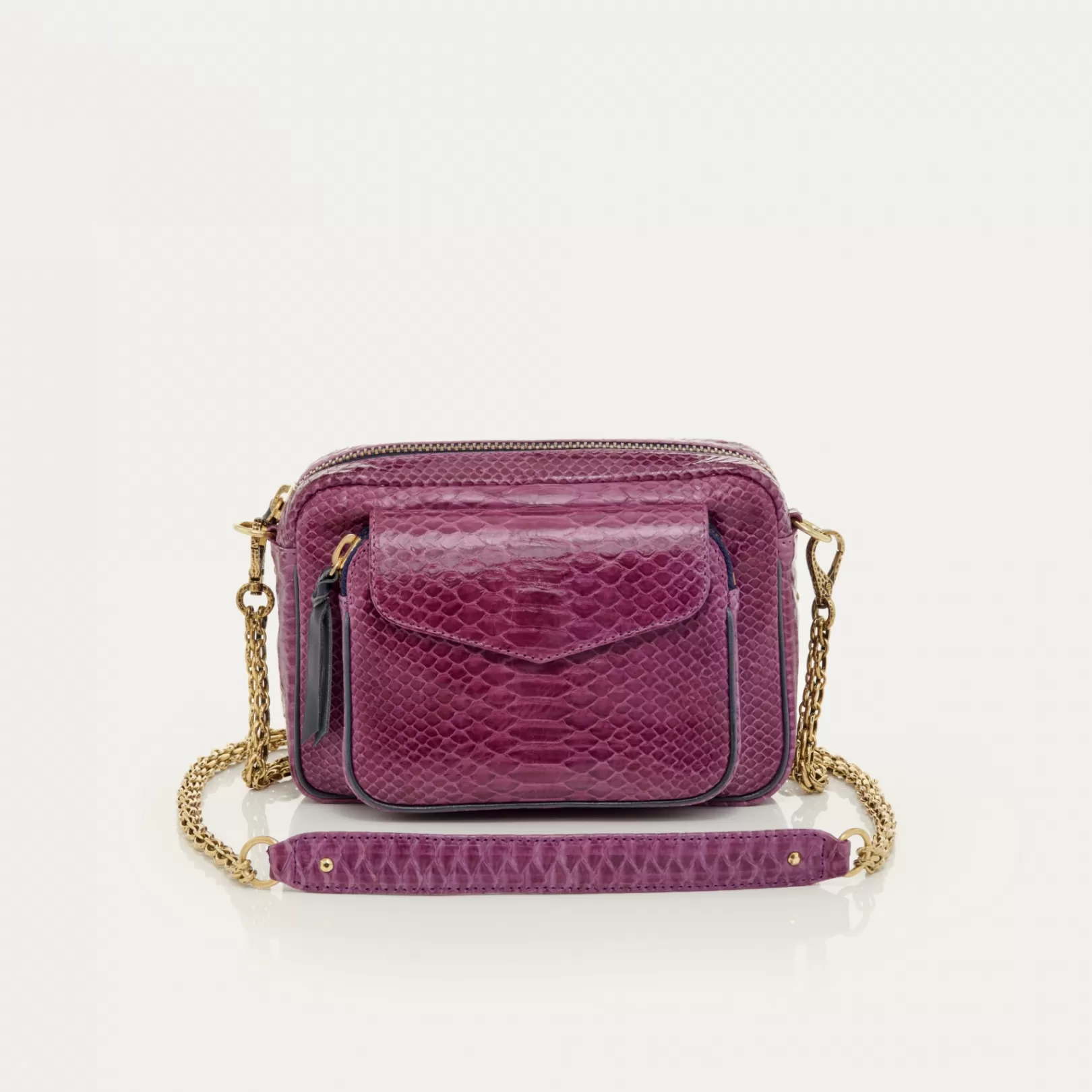 Claris Virot Bags-Charly Bag Violet Python