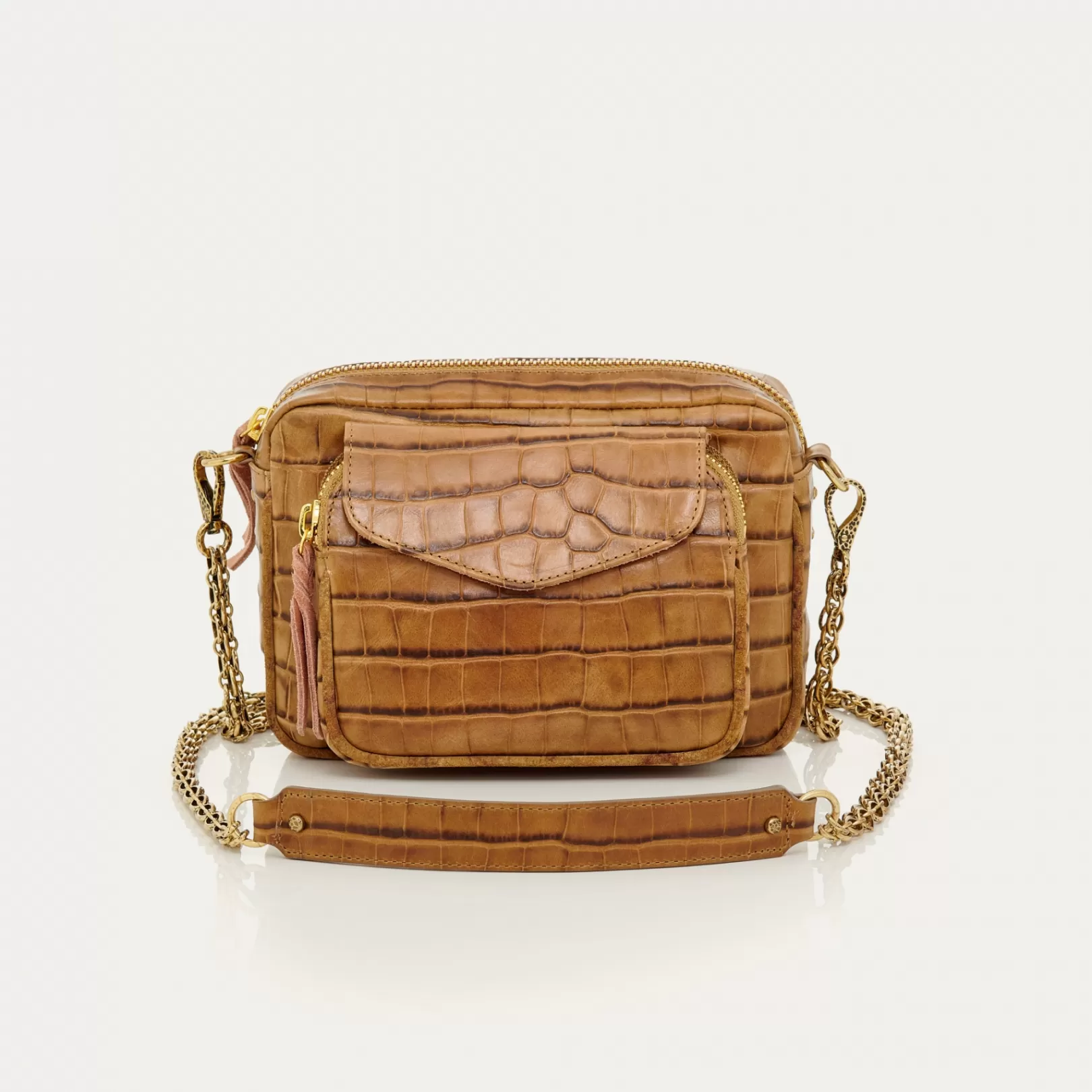 Claris Virot Bags-Charly Bag Tobacco Leather