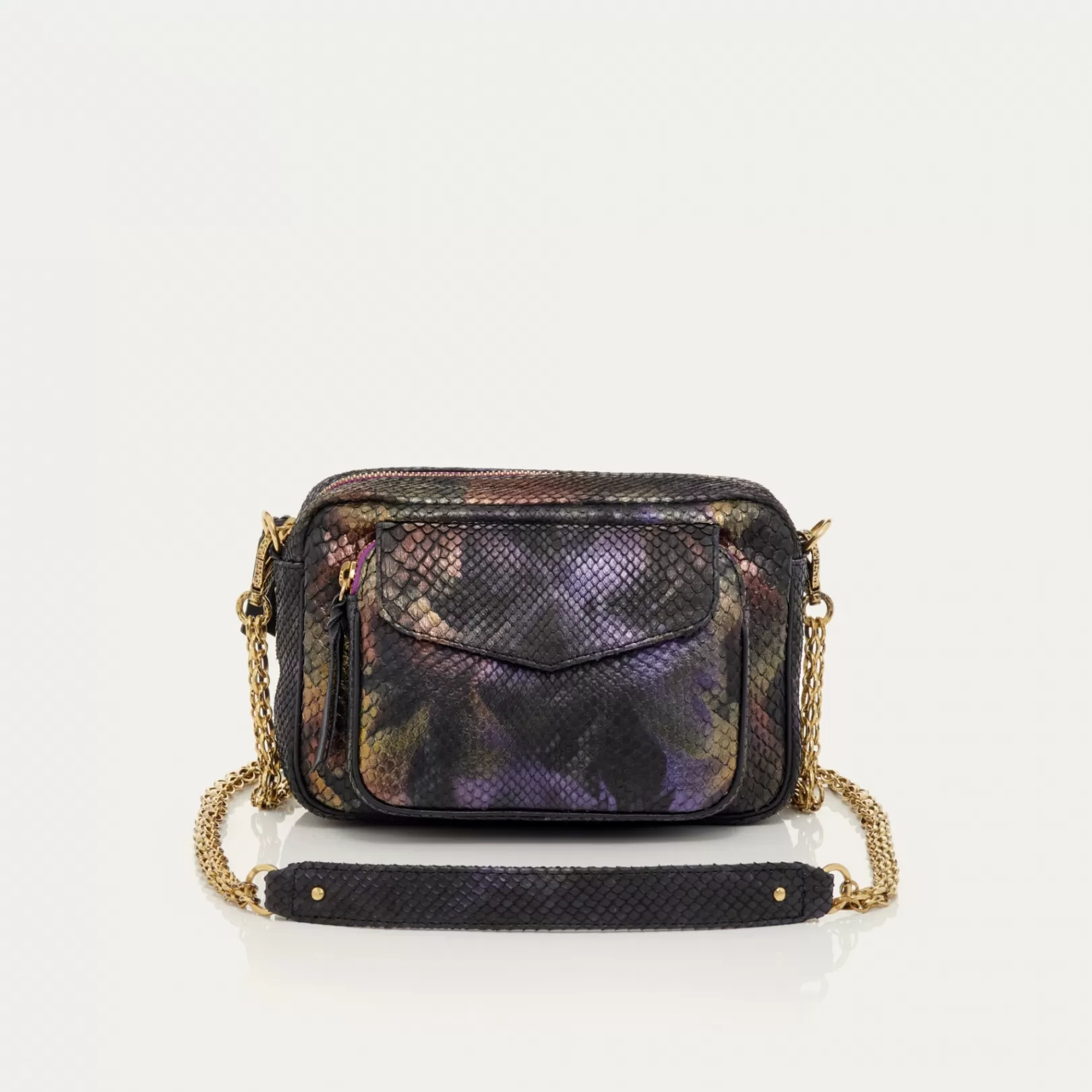 Claris Virot Bags-Charly Bag Carbon Python