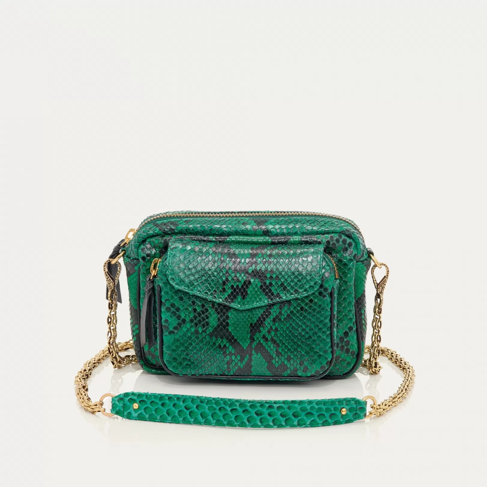 Claris Virot Bags-Charly Bag Mint Python