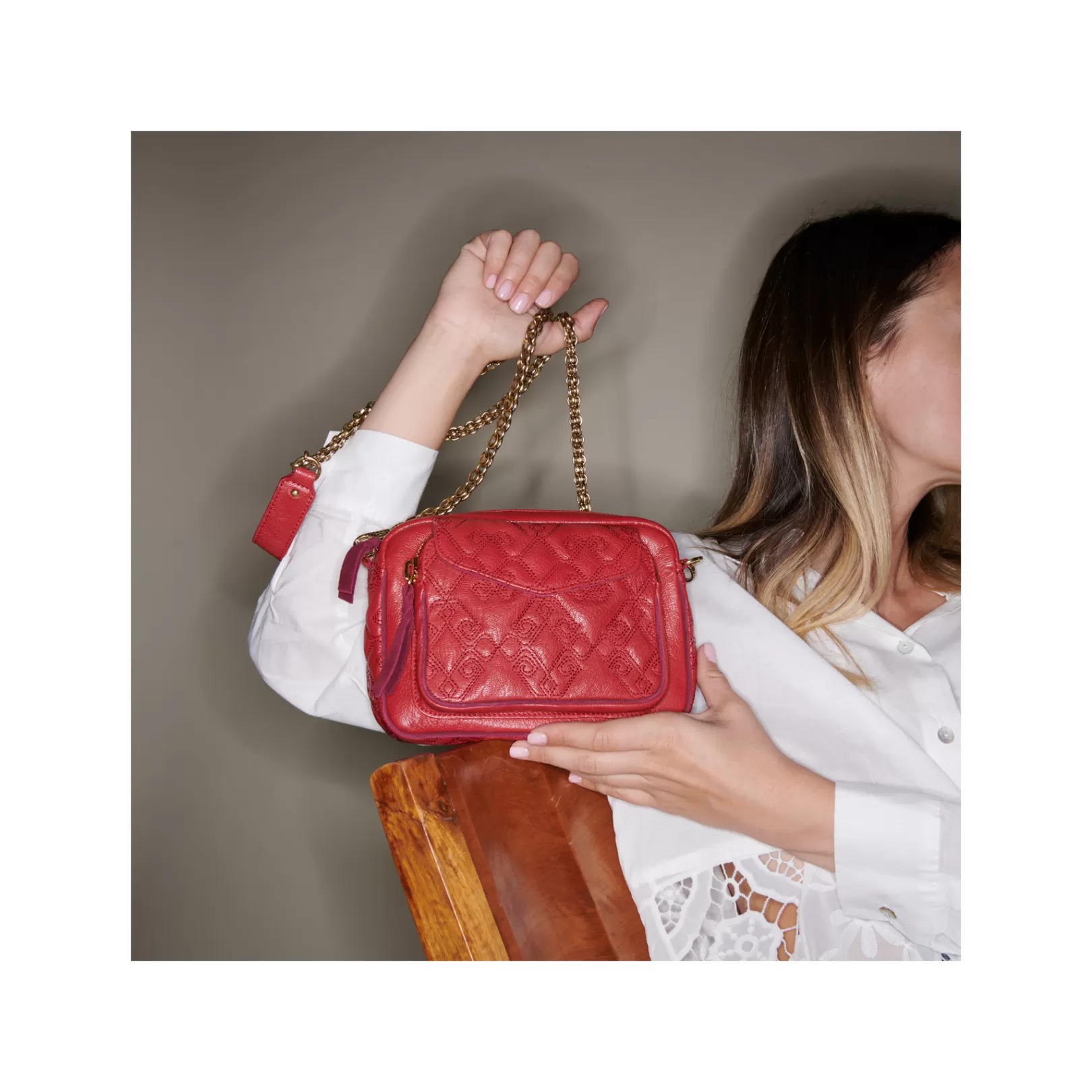 Claris Virot Bags-Charly Bag Vermilion Leather