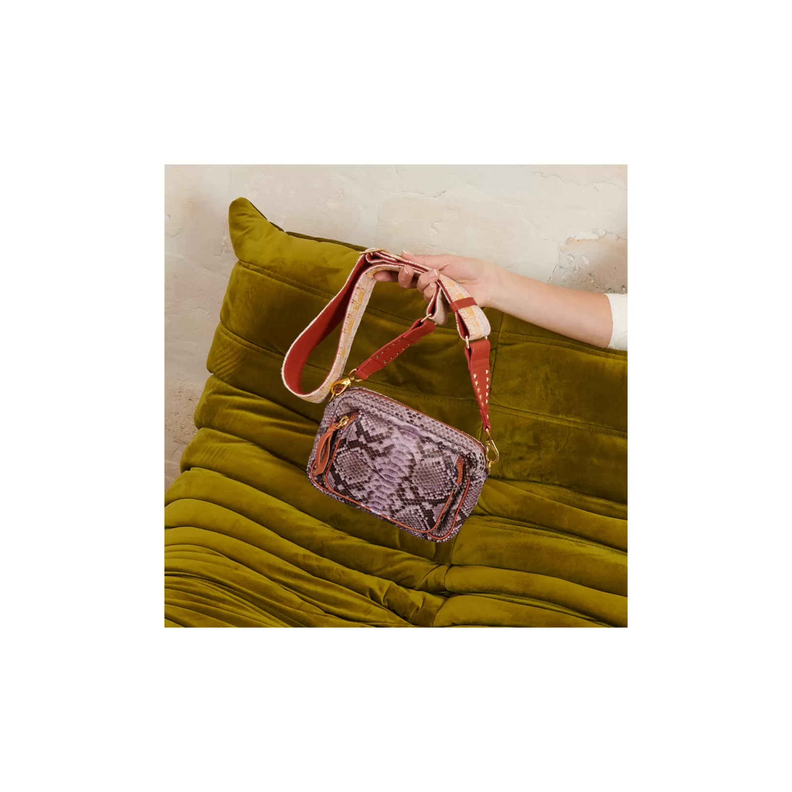 Claris Virot Bags-Charly Bag Parme Paruma Python