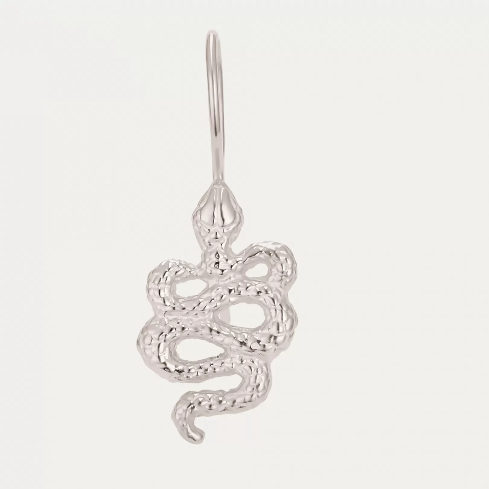 Claris Virot Cleo Earrings-Cleo Earrings Silvery Snake