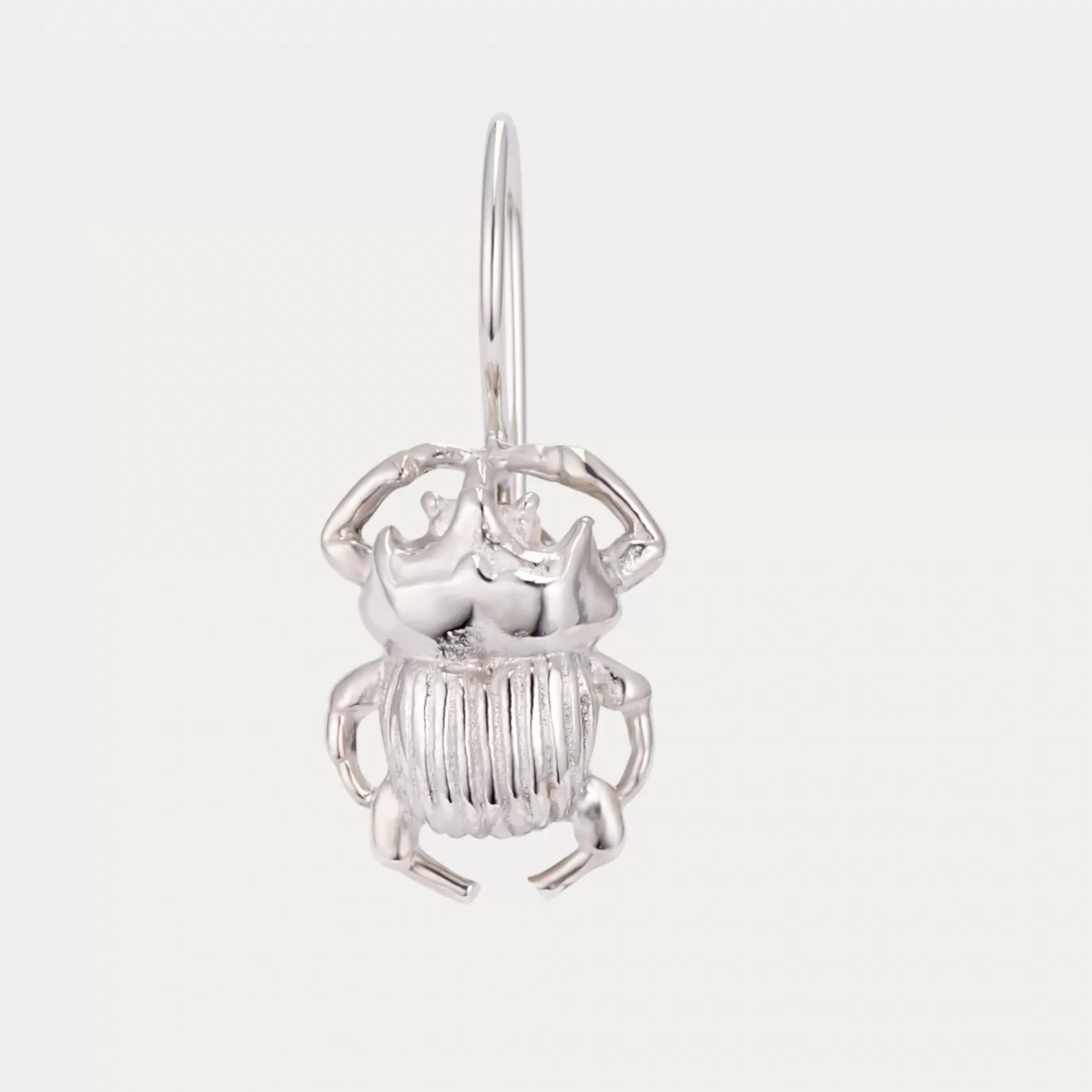 Claris Virot Cleo Earrings-Cleo Earrings Silvery Beetle