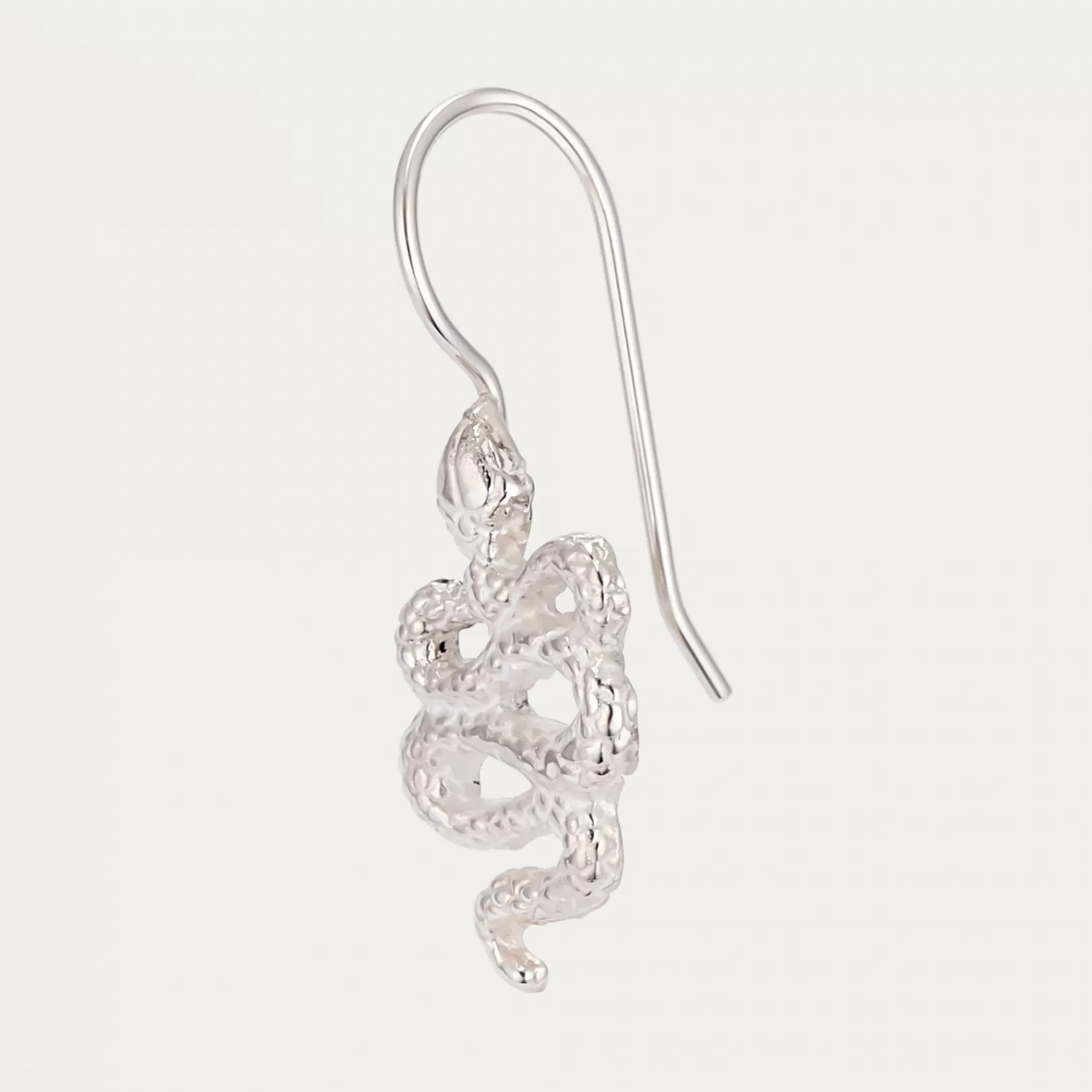 Claris Virot Cleo Earrings-Cleo Earrings Silvery Snake