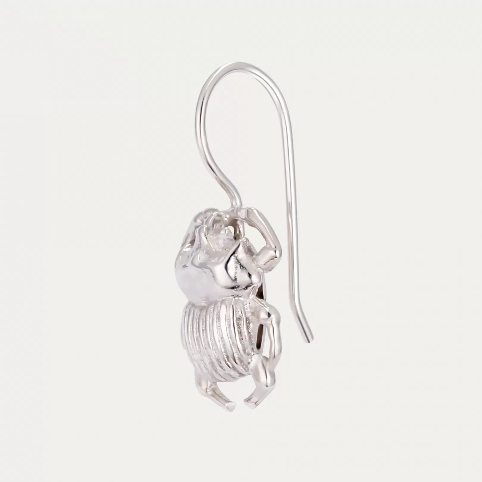 Claris Virot Cleo Earrings-Cleo Earrings Silvery Beetle