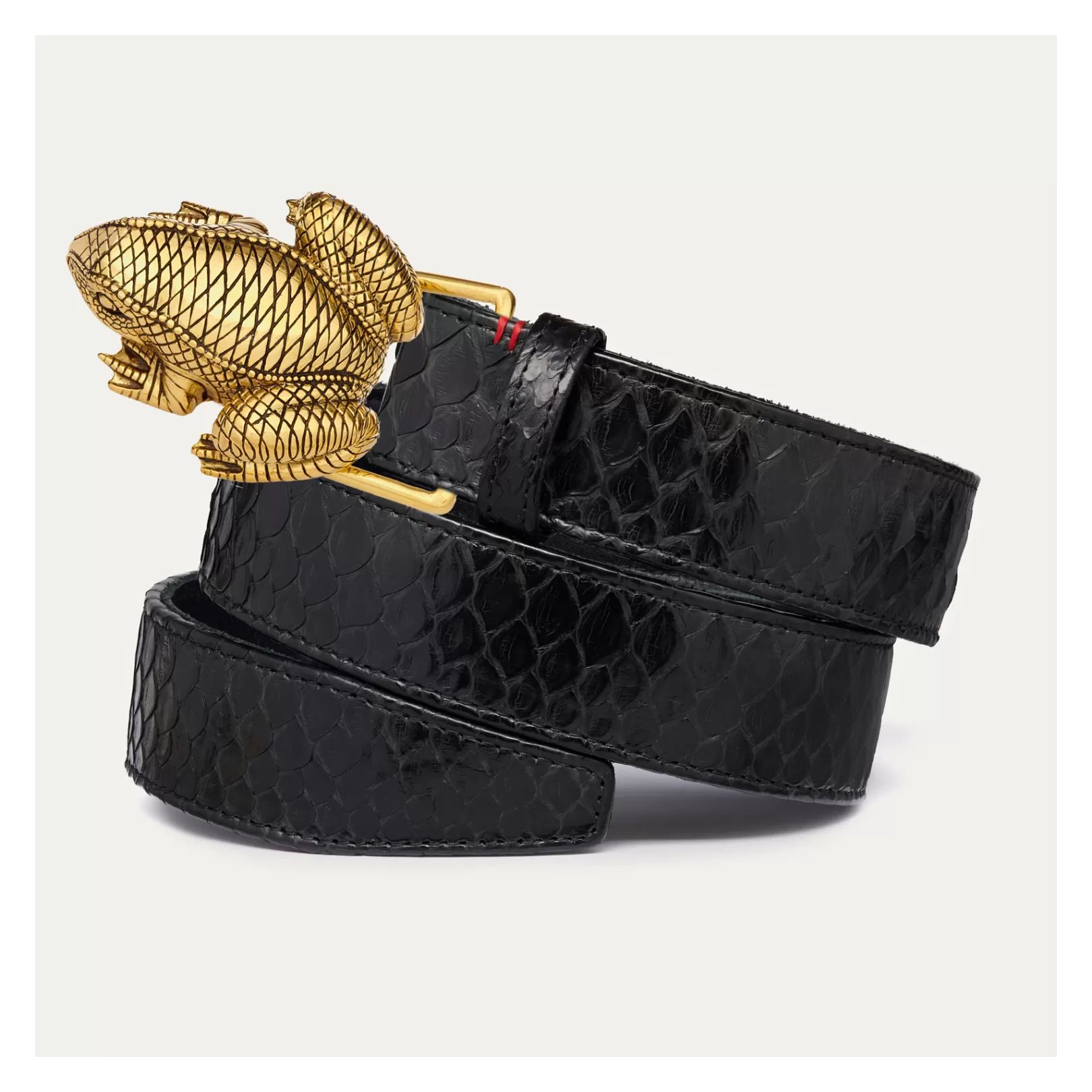 Claris Virot Frog Belt-Frog Belt Black Python