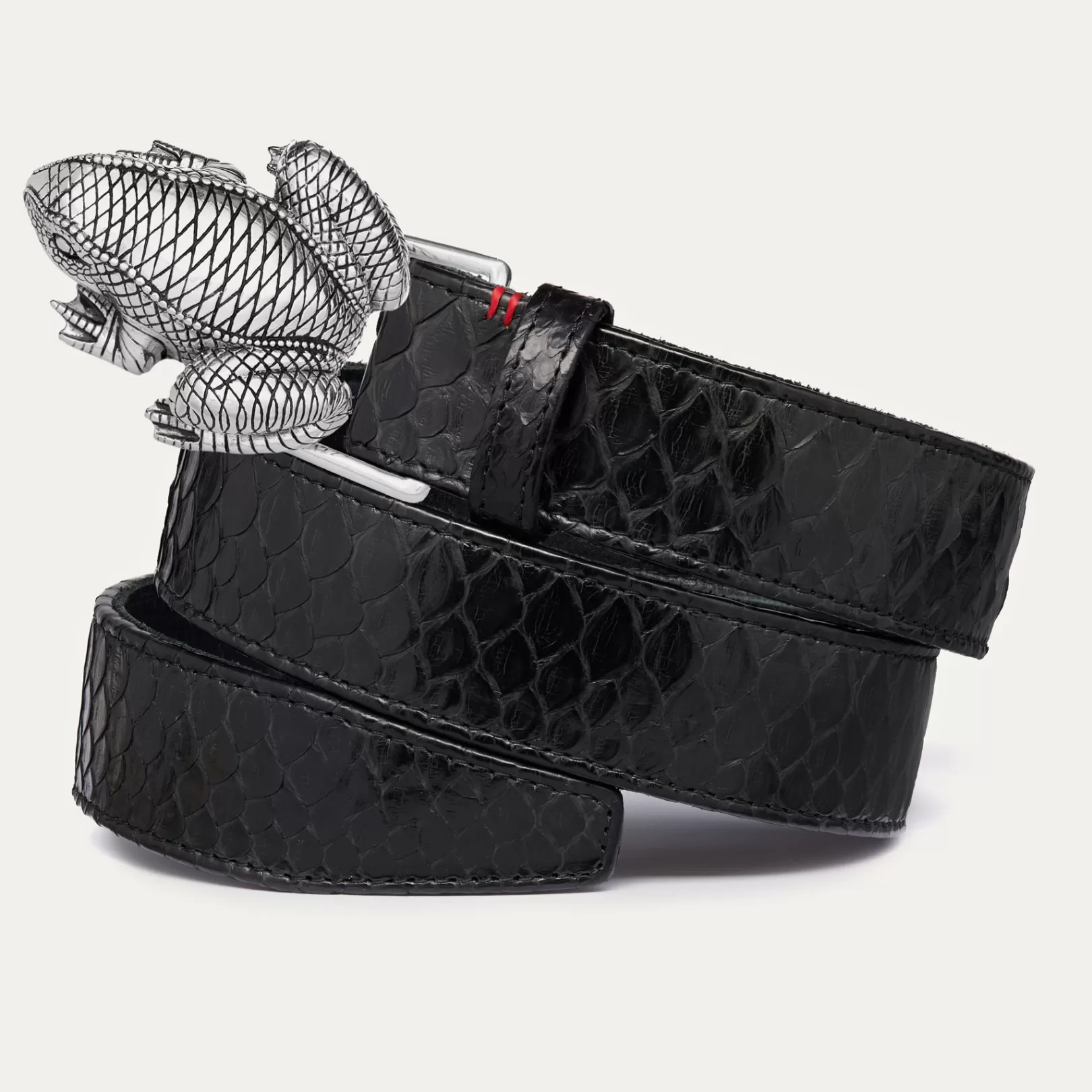 Claris Virot Frog Belt-Frog Belt Black Python