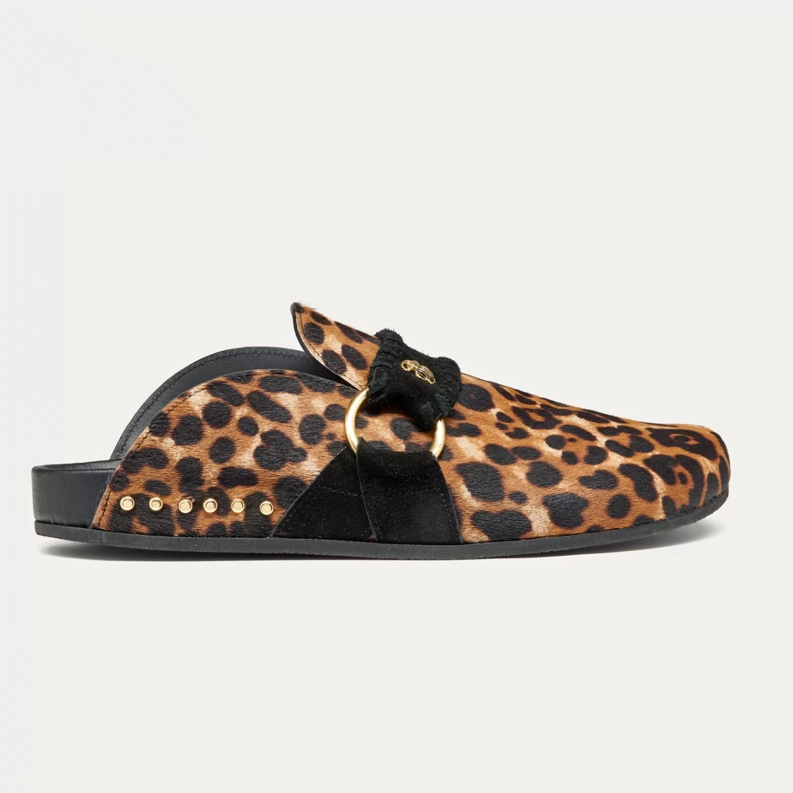 Claris Virot Mules-Georgette Mules Leopard Leather