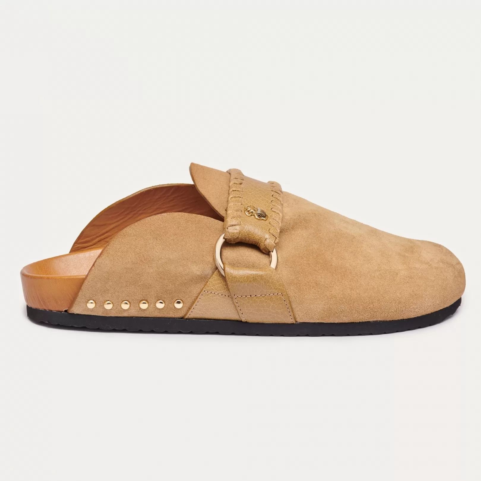 Claris Virot Mules-Georgette Mules Sand Leather