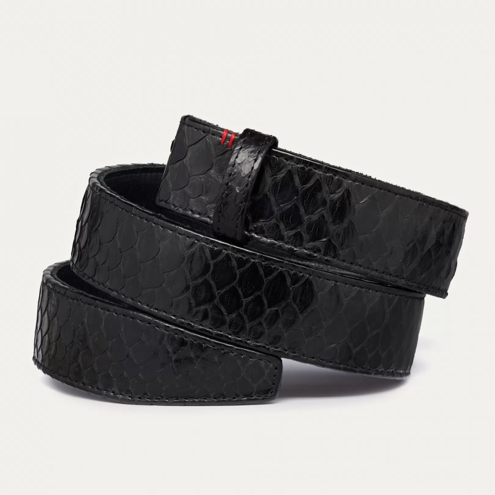 Claris Virot Leather Belt-Leather Belt Black Python