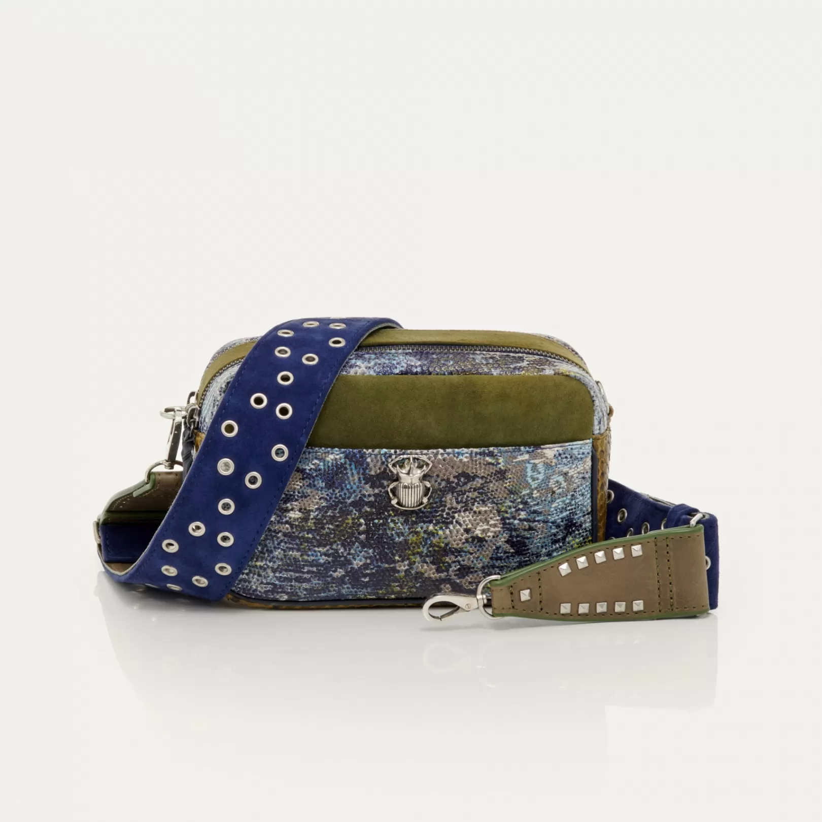 Claris Virot Bags-Lily Bag Camo Renaissance Python