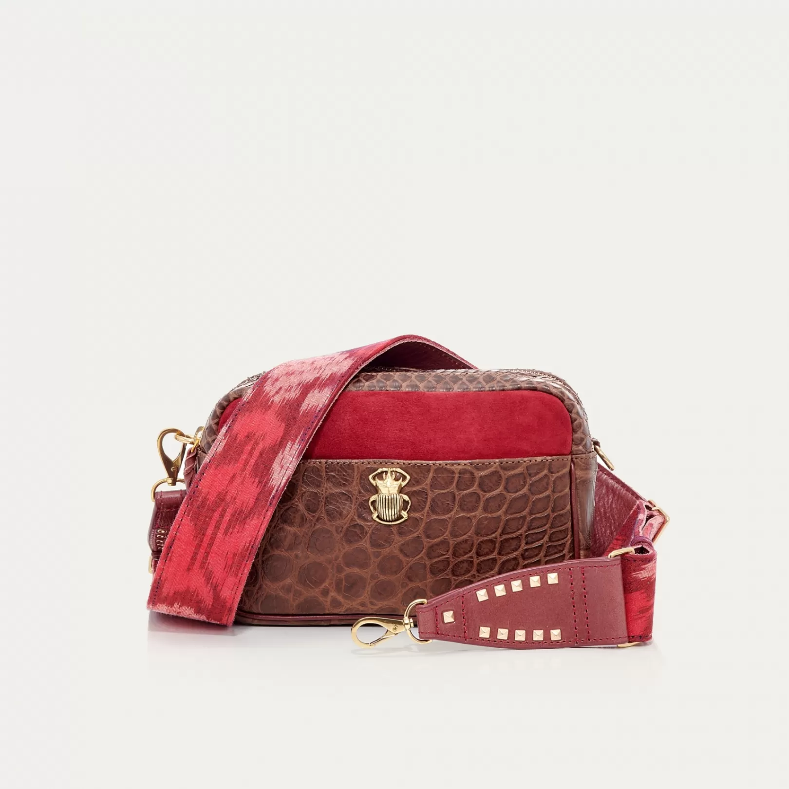 Claris Virot Bags-Lily Bag Chocolate Python And Croco