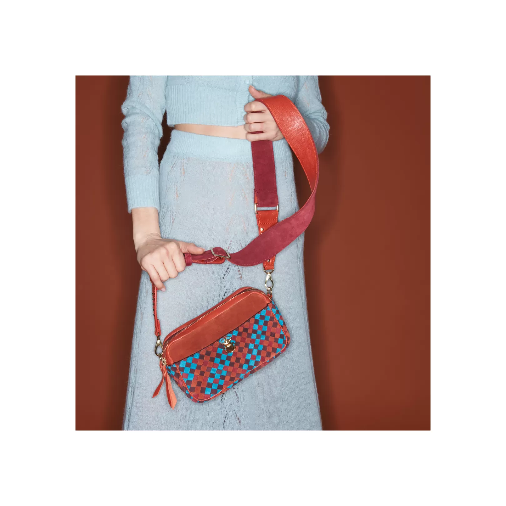 Claris Virot Bags-Lily Bag Braided Tricolor Leathers