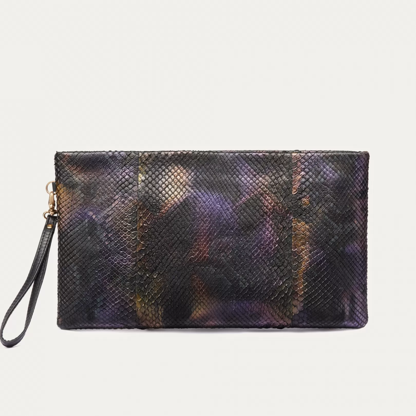 Claris Virot Bags-Lou Clutch Carbon Python