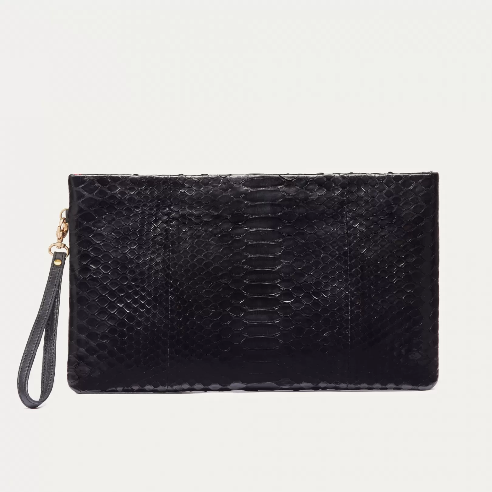 Claris Virot Bags-Lou Clutch Black Python