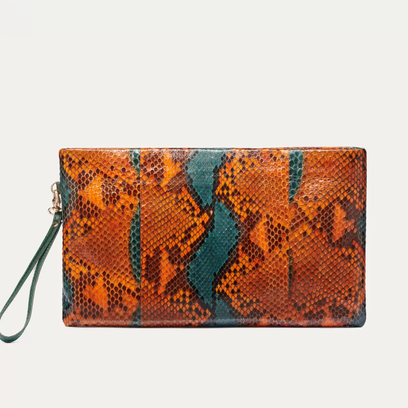 Claris Virot Bags-Lou Clutch Kingfisher Python