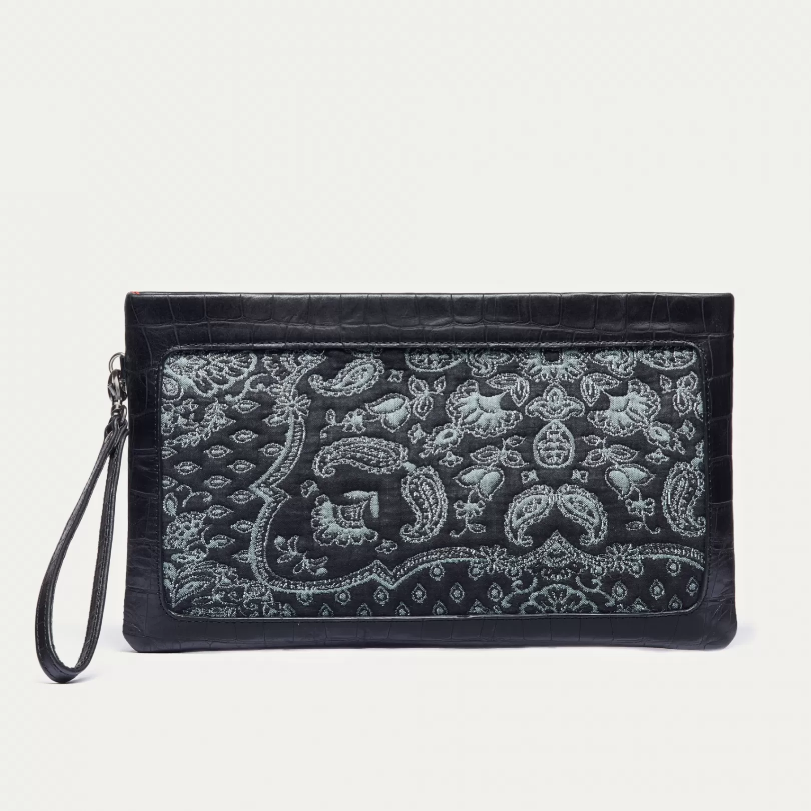 Claris Virot Bags-Lou Clutch Jeans Cashmere Leather