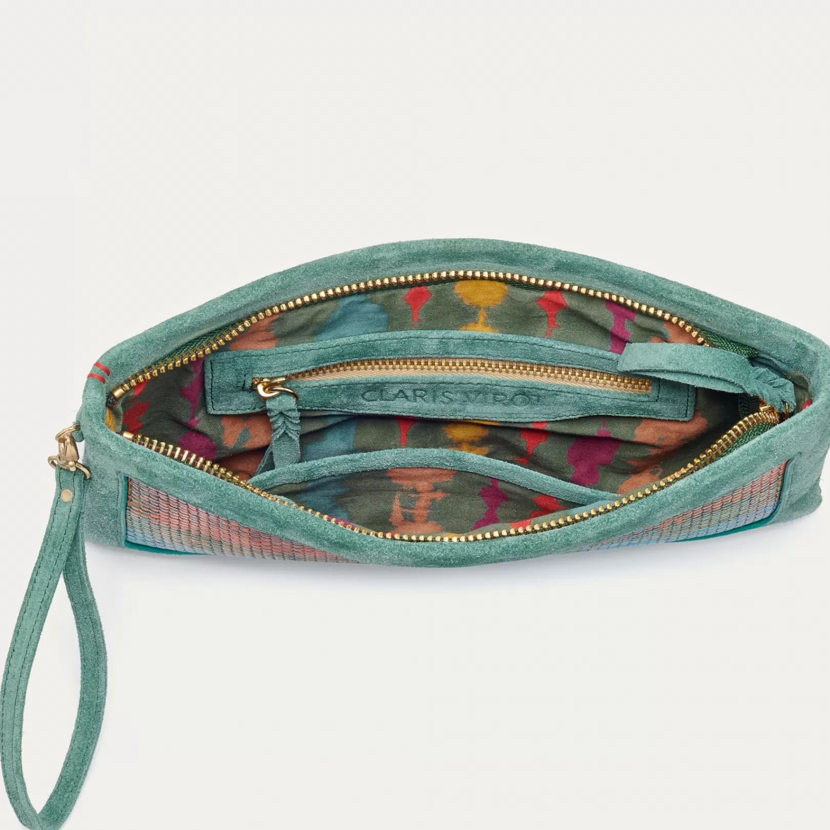 Claris Virot Bags-Lou Clutch Harlequin Leather