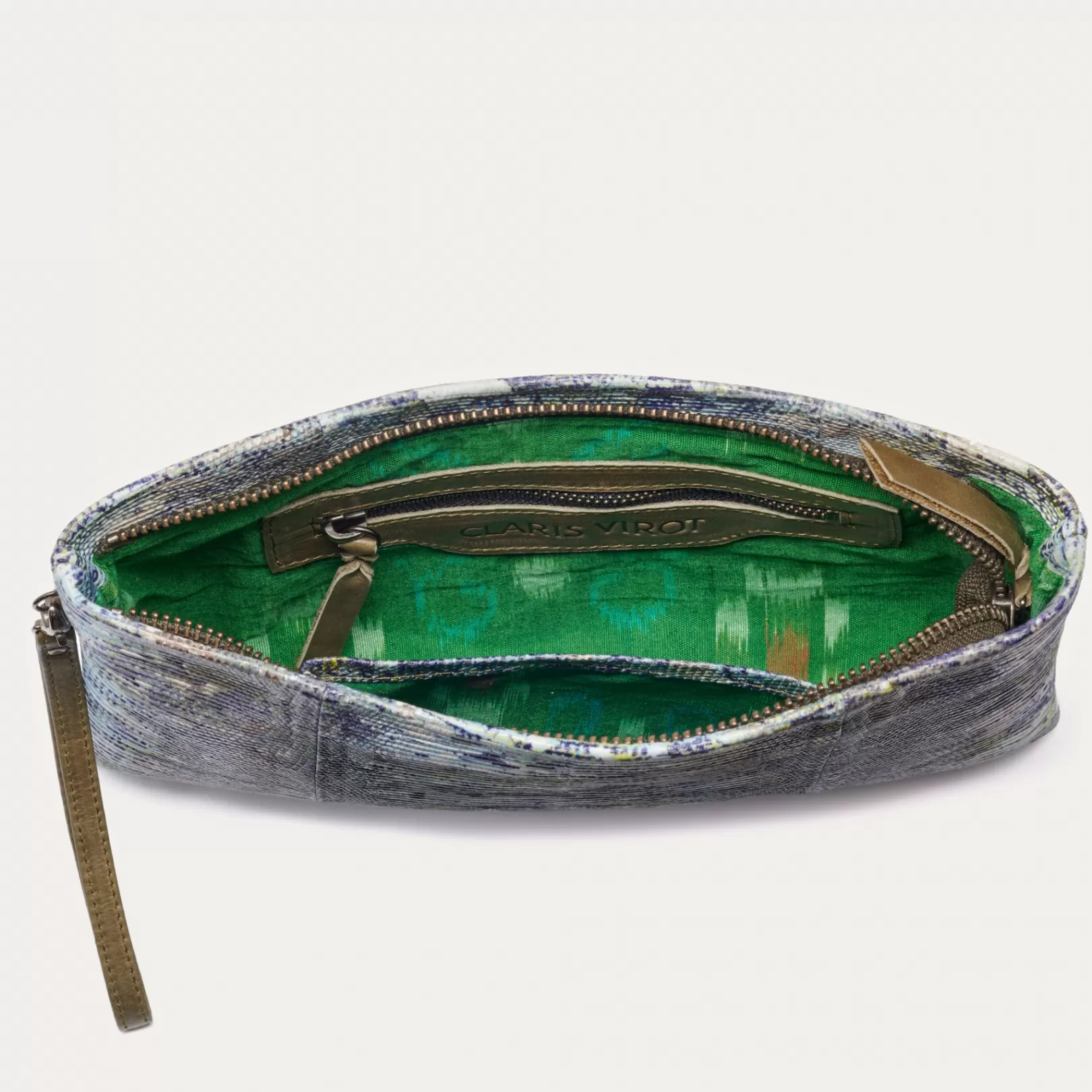 Claris Virot Bags-Lou Clutch Camo Renaissance Lizard