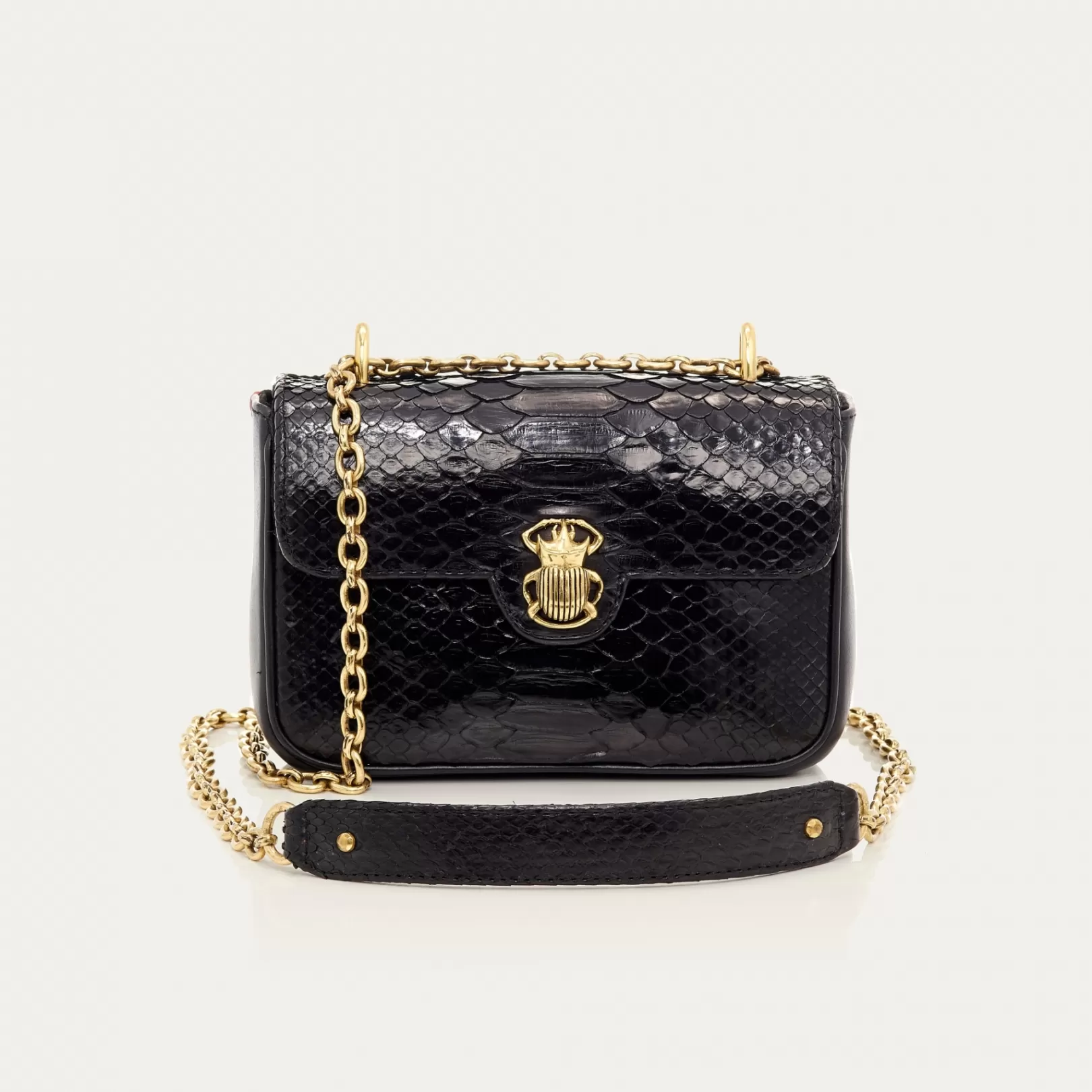 Claris Virot Bags-Mini Ava Bag Black Python