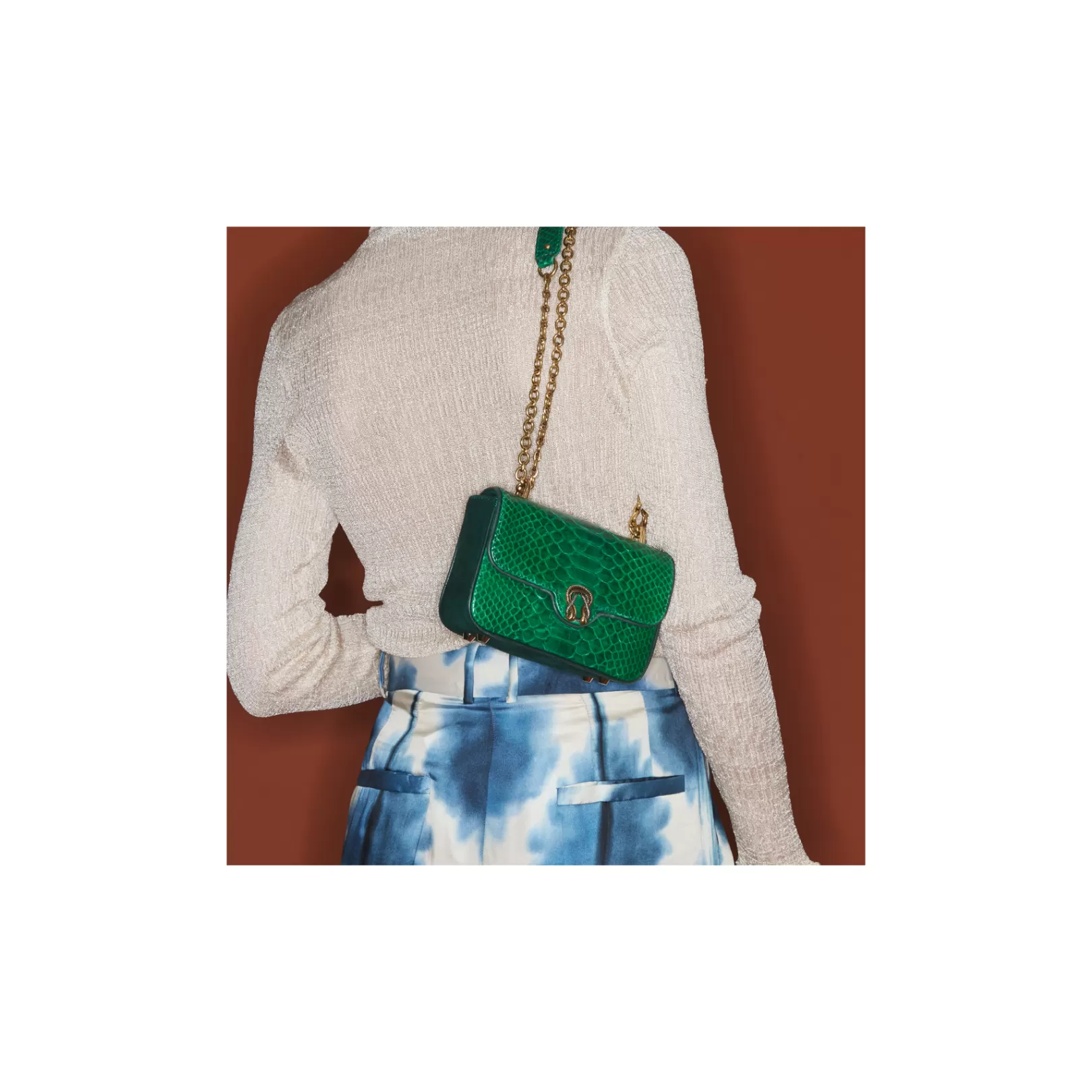 Claris Virot Bags-Mini Ava Bag Grass Green Python