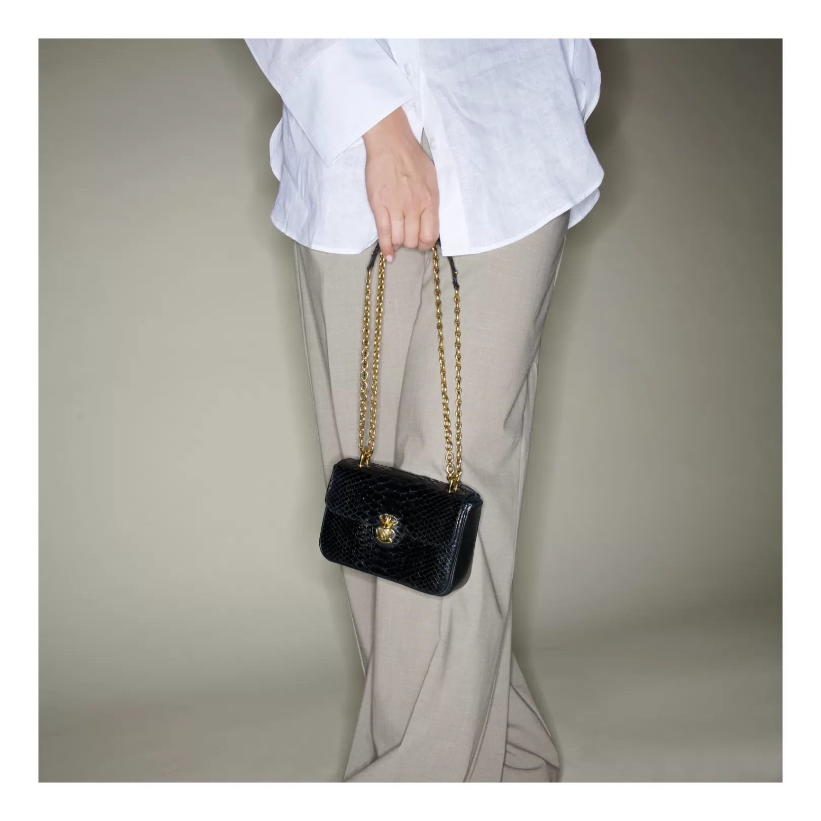 Claris Virot Bags-Mini Ava Bag Black Python