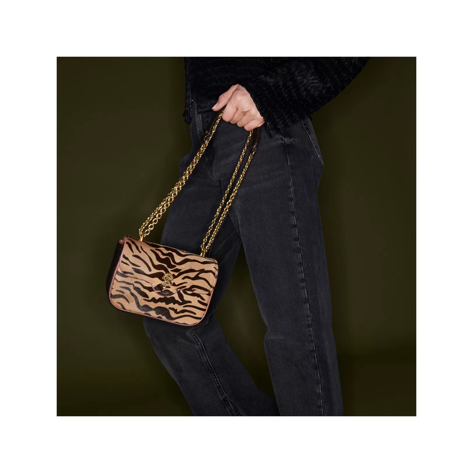 Claris Virot Bags-Mini Ava Bag Tora Tiger Leather