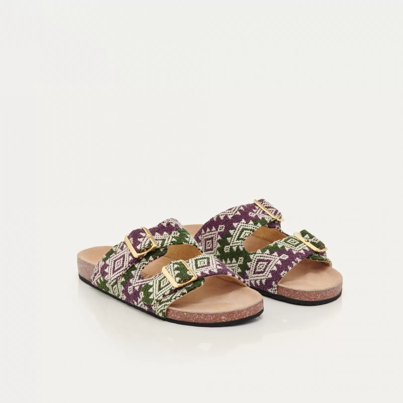 Claris Virot Odette Sandals-Odette Sandals Multicolor Sumba Cotton