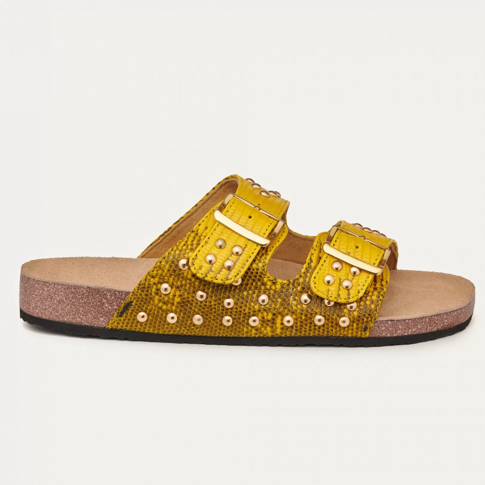 Claris Virot Odette Sandals-Odette Sandals Yellow Lizard