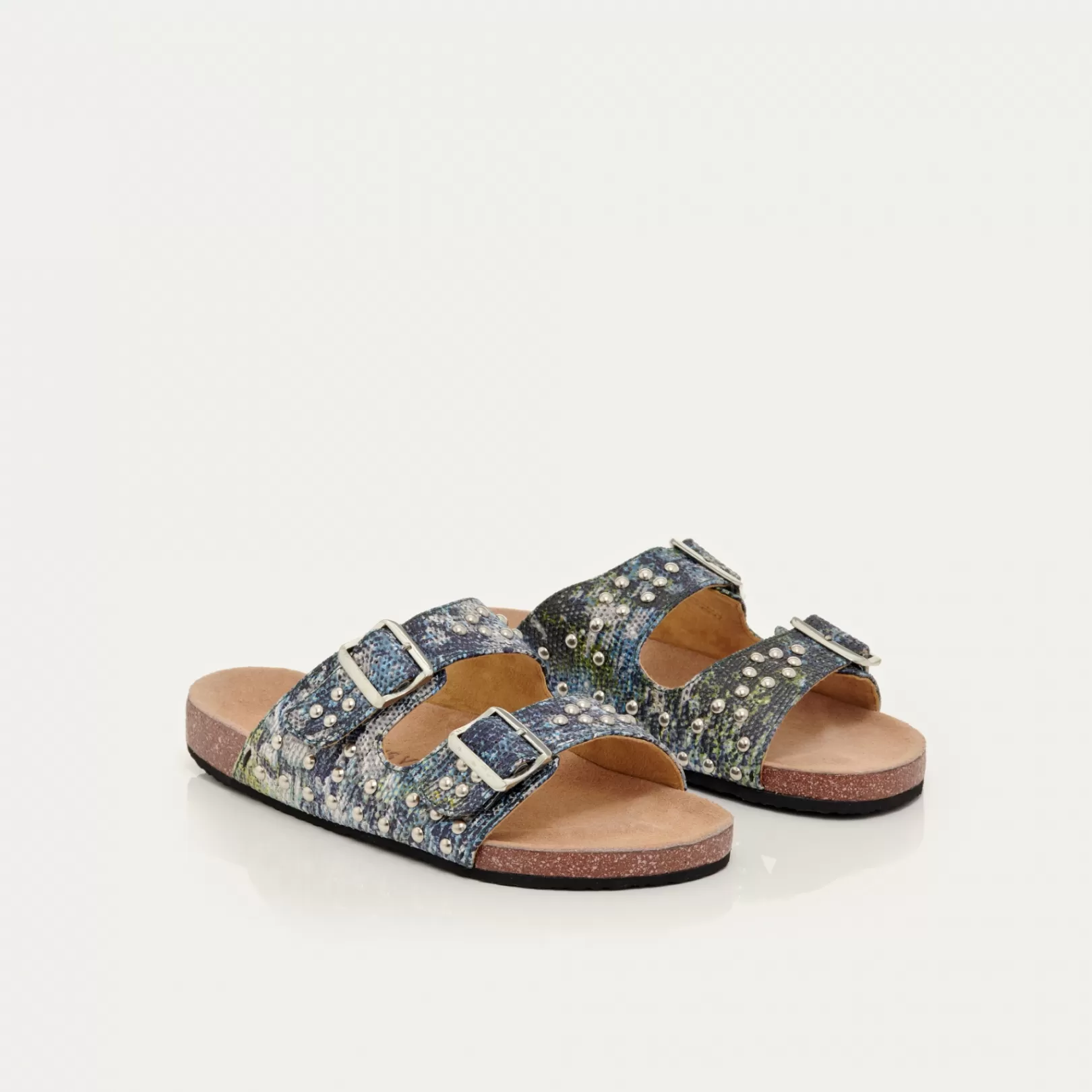 Claris Virot Odette Sandals-Odette Sandals Camo Renaissance Lizard