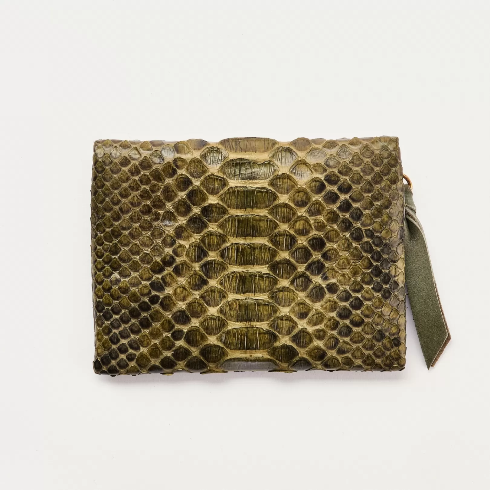 Claris Virot Bags-Olivia Coin Holder Kaki Python