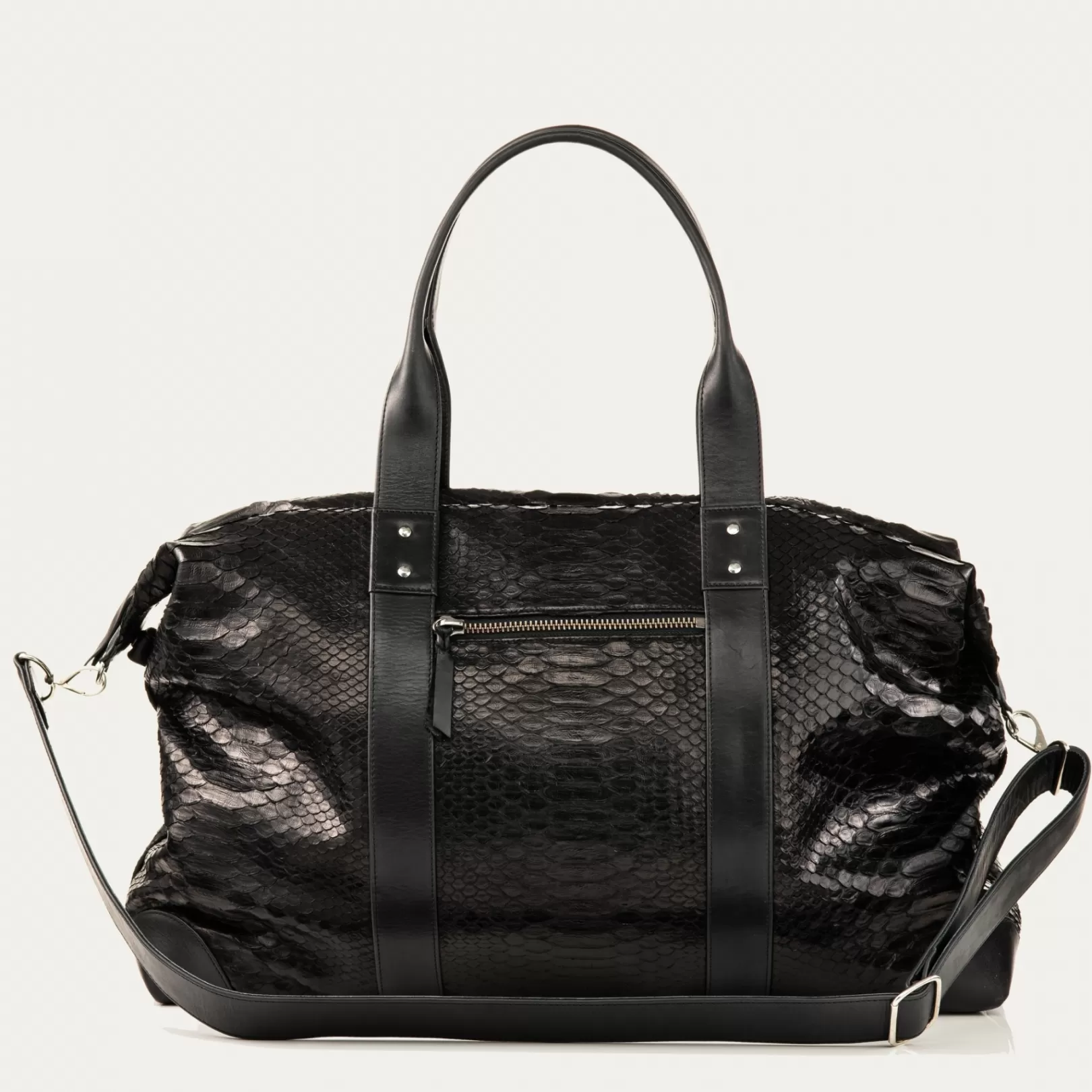 Claris Virot Bags-Roger Travel Bag L Black Python