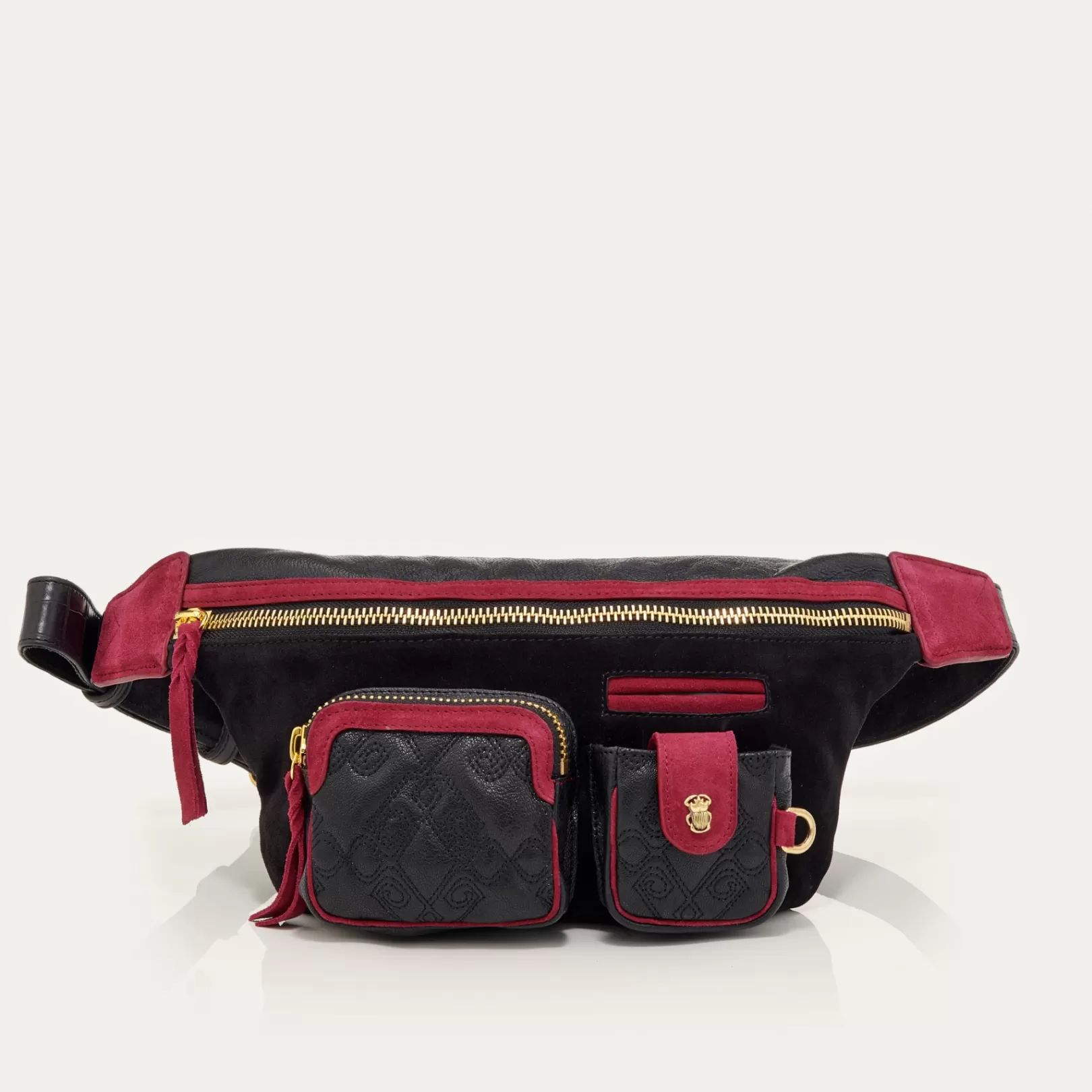 Claris Virot Bags-Romeo Bag Liquorice Leather And Suede