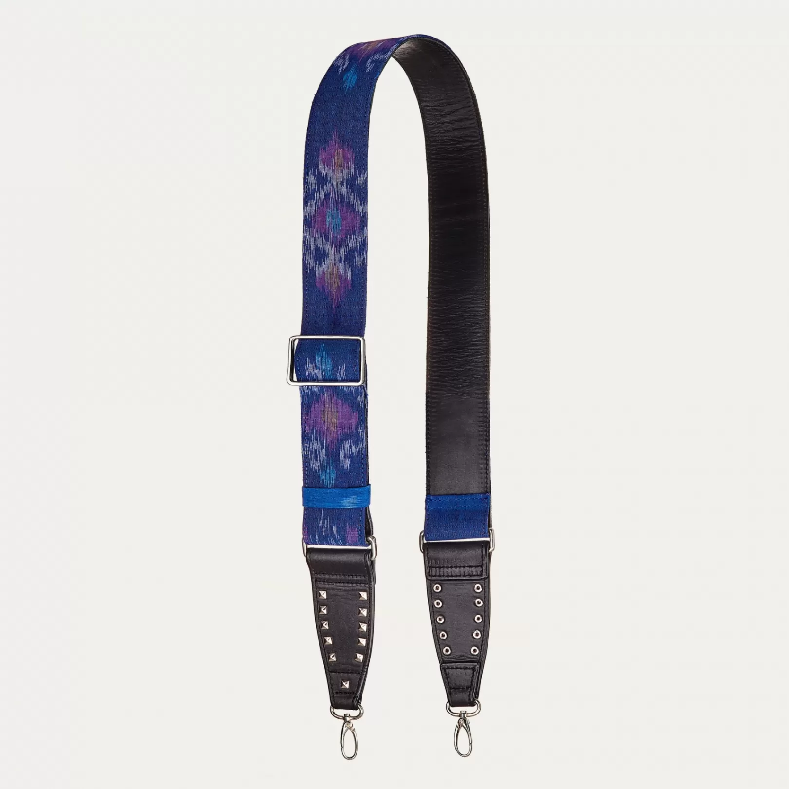 Claris Virot Straps-Strap Blue Endek Cotton