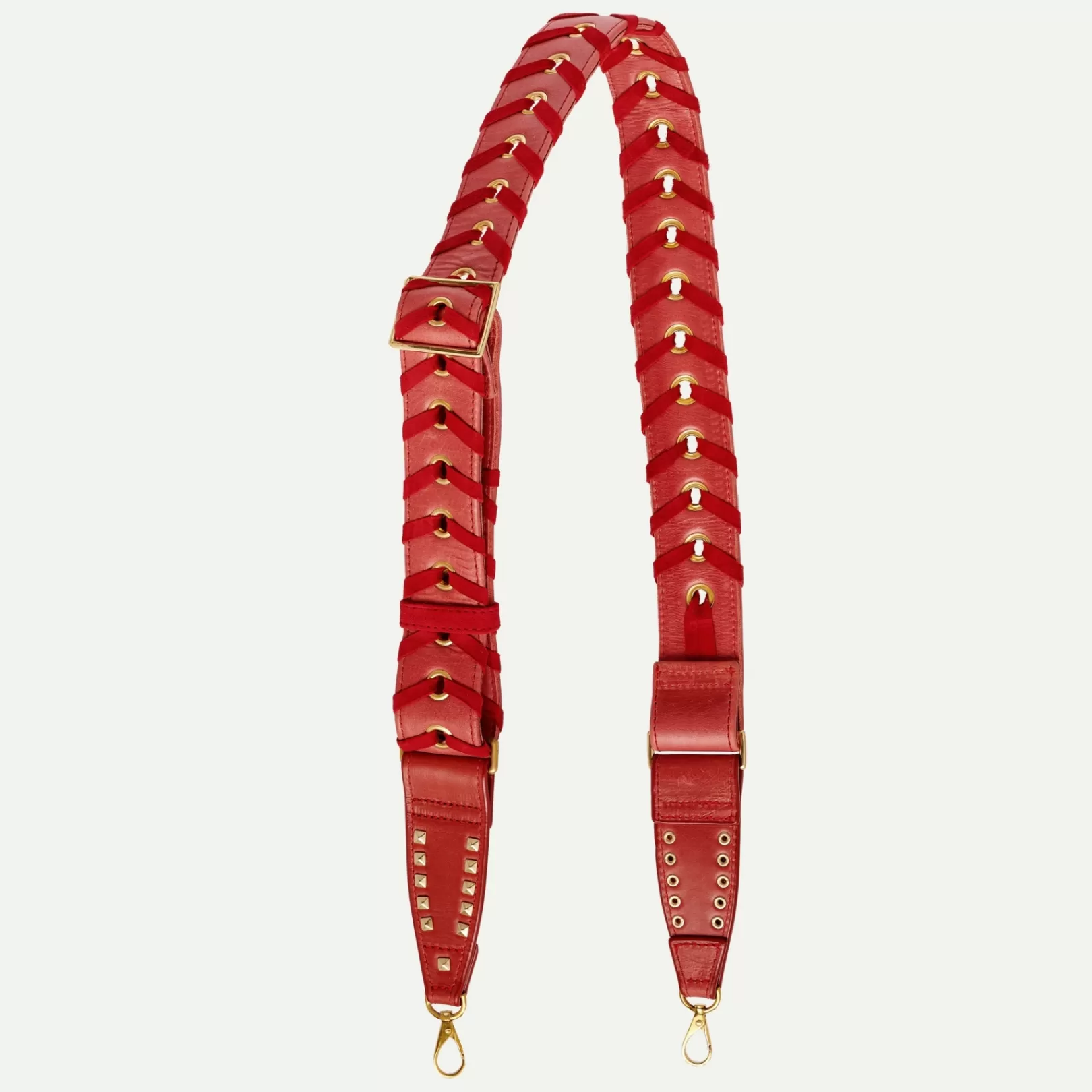 Claris Virot Straps-Strap Red Leather