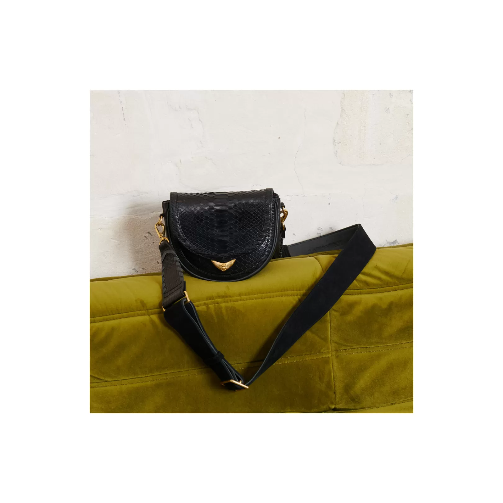 Claris Virot Bags-Victoria Bag Black Python